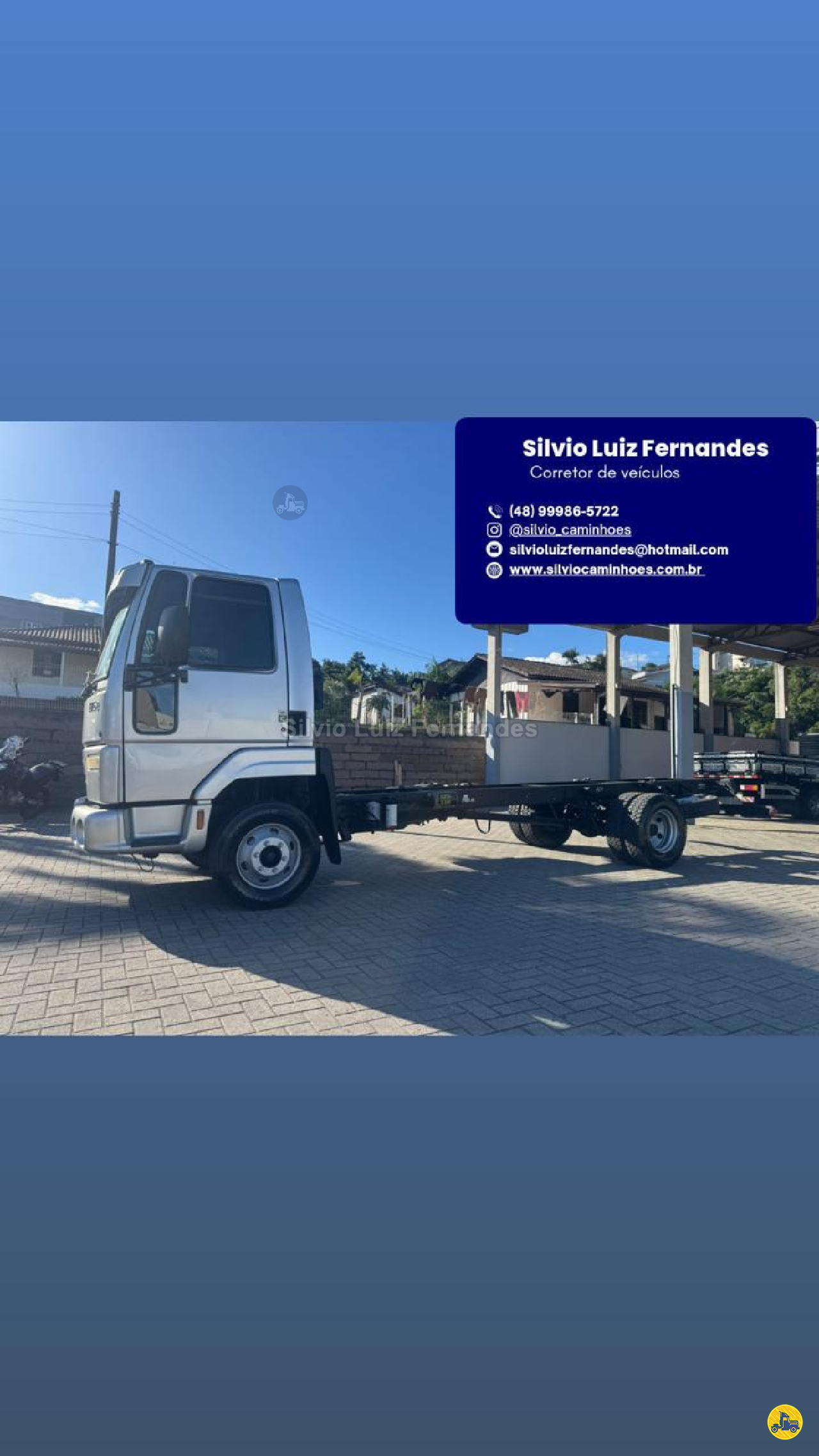 CAMINHAO FORD CARGO 815 Chassis Toco 4x2 Silvio Caminhões TUBARAO SANTA CATARINA SC